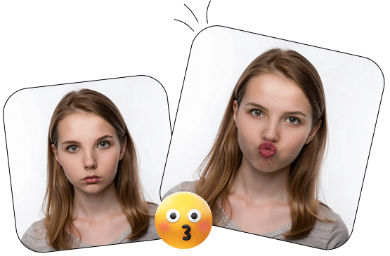 AI facial expression changer